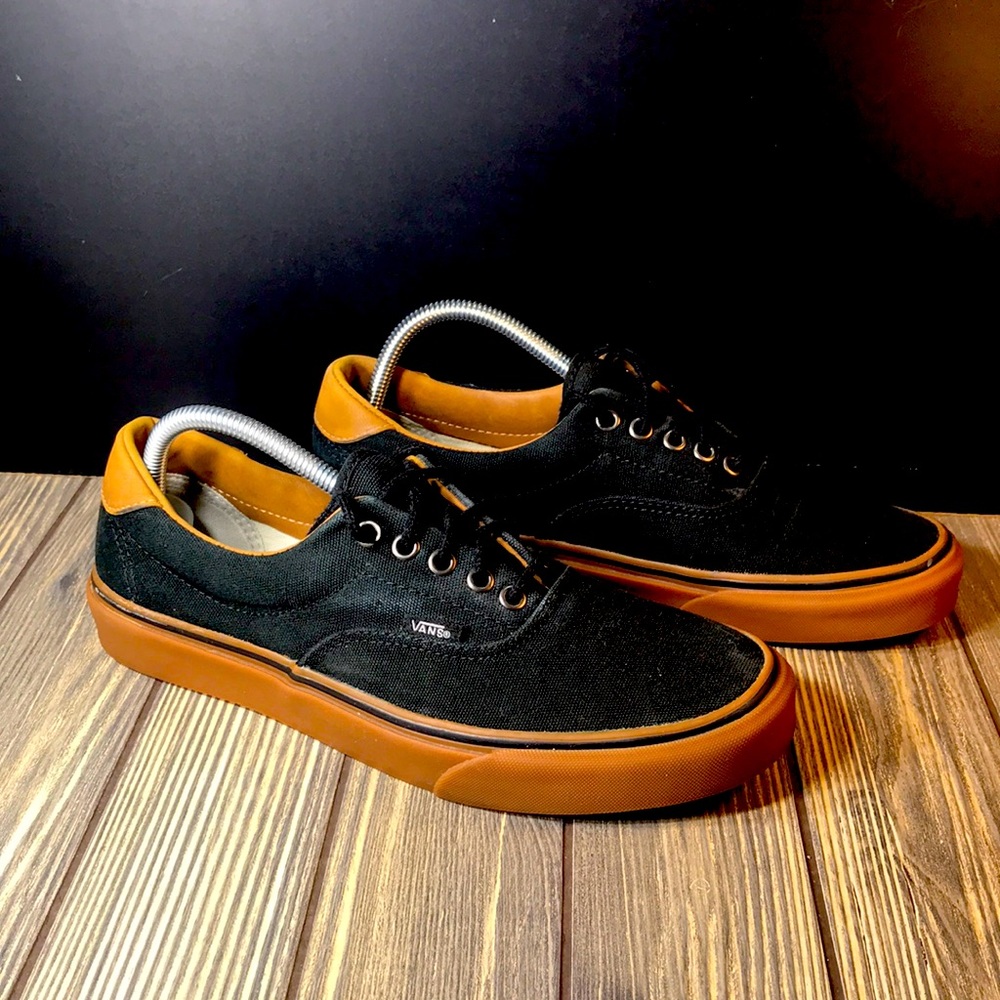Vans Black Leather Sneakers